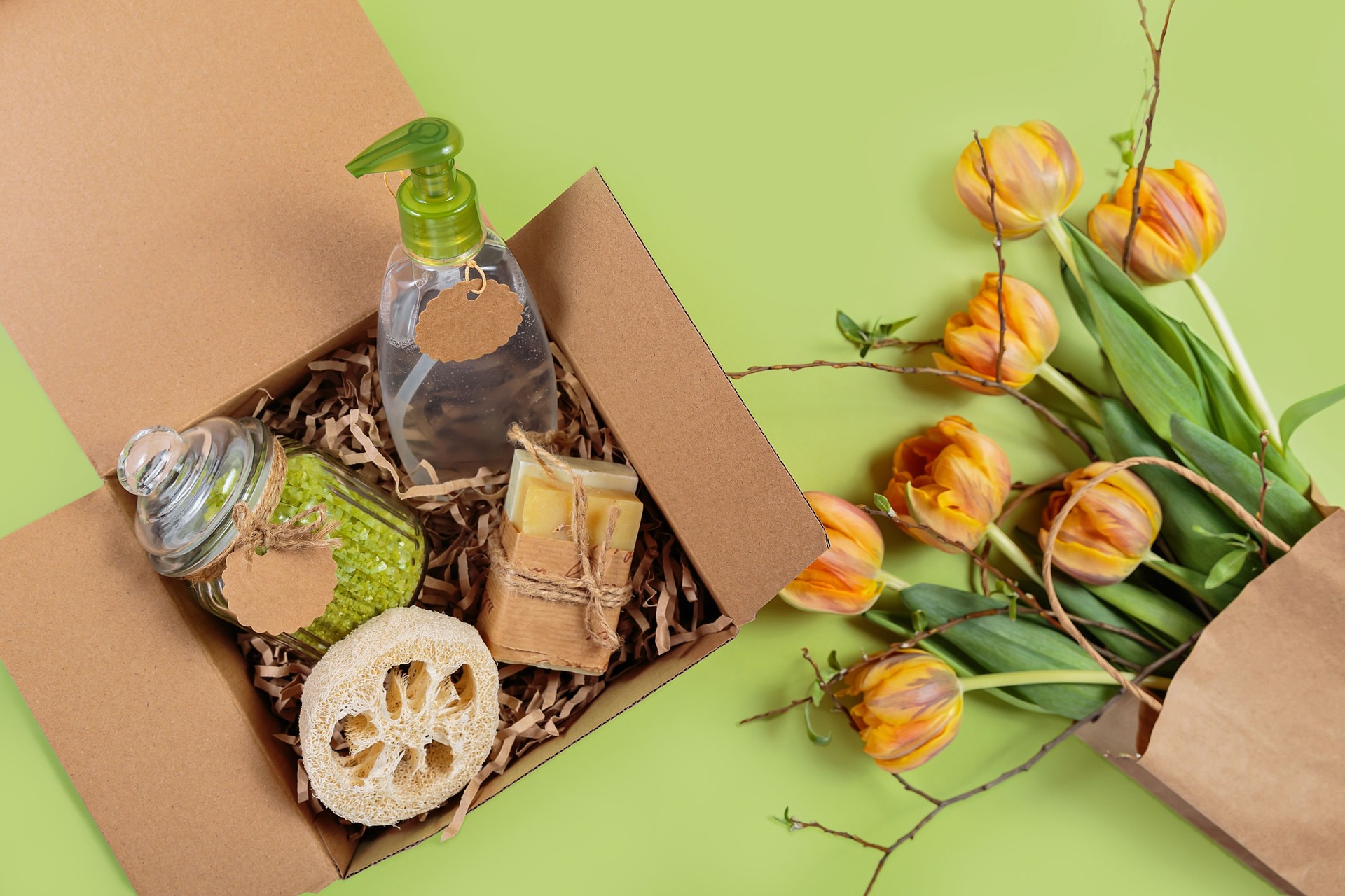 Spa Care Gift Set with Tulips